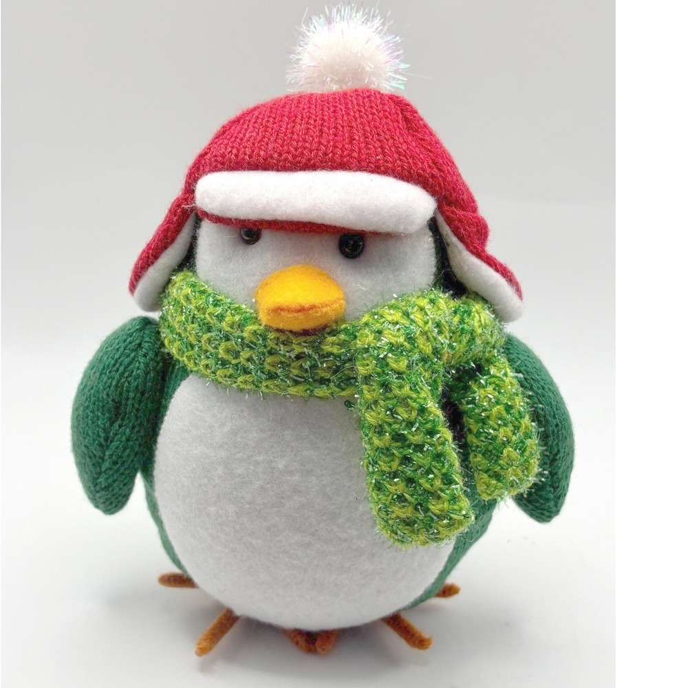 Target Wondershop Penguin 6" Green Red Featherly Friends 2019 Holiday Bird